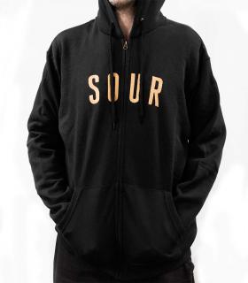 SOUR ARMY ZIP HOOD BLACK/GOLD Veľkosť: M, Farba: Čierna