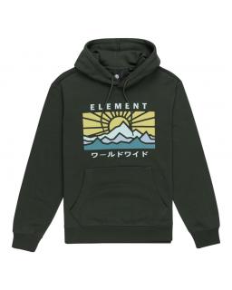 Zelená mikina ELEMENT KOYTO HOODIE DEEP FOREST Veľkosť: L, Farba: Zelená