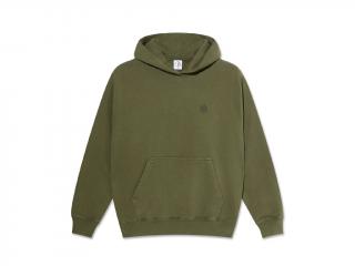Zelená mikina POLAR SKATE CO. PATCHED HOODIE MILITARY GREEN Veľkosť: XL, Farba: Zelená