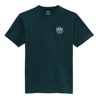 Zelené tričko VANS HOLDER ST CLASSIC DEEP TEAL/WHITE Veľkosť: L, Farba: Zelená