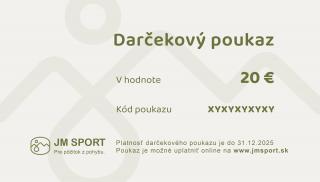 Darčekový poukaz v hodnote 20€