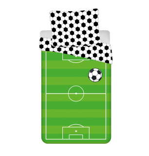 Bavlnené obliečky 140x200 + 70x90 cm - Futbal "Green 02"