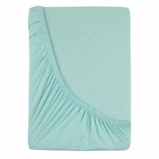 Luxusné bavlnené JERSEY prestieradlo s lycrou 120x200 cm - mentolová