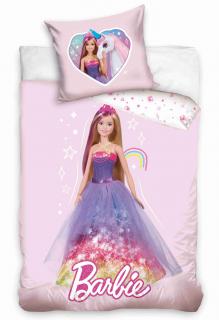 Obliečky do postieľky 100x135 + 40x60 cm - Barbie princezná