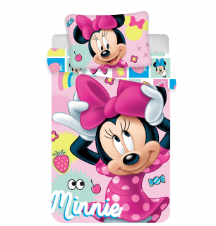 Obliečky do postieľky 100x135 + 40x60 cm - Minnie "Sweet"
