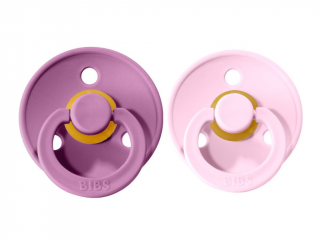 Colour cumlíky z prírodného kaučuku 2ks - veľkosť 1 Lavender/Baby Pink | BIBS