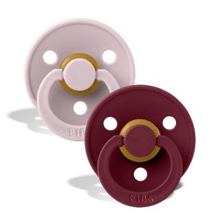 Colour cumlíky z prírodného kaučuku 2ks - veľkosť 1 Pink Plum/Elderberry | BIBS
