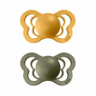 Couture ortodontický cumlík zo silikónu 2 ks - veľkosť 2 Honey Bee/Olive | BIBS