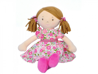 Dames látková bábika -  Fran ružové šaty | Bonikka