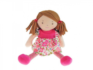 Dames látková bábika malá - Malá Fran ružové šaty | Bonikka