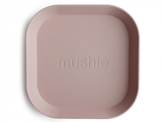 Hranatý tanier 2ks blush | MUSHIE