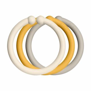 Loops krúžky 12ks - Ivory/Honey Bee/Sand | BIBS