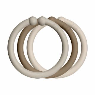 Loops krúžky 12ks - Sand/Dark Oak/Vanilla | BIBS