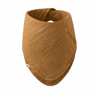 Mušelínový slintáčik / Bandana z BIO bavlny - Caramel | BIBS