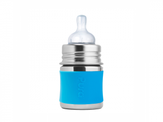Nerezová dojčenská fľaša 150ml aqua | PURA
