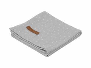 Plienky swaddle 120x120 sprinkles grey | Little Dutch