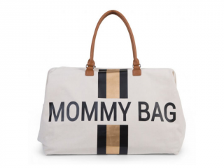 Prebaľovacia taška Mommy Bag Off White/Black Gold | Childhome