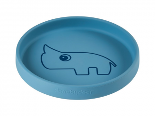 Silikónový tanier guľatý Nozo modrý | Done by Deer