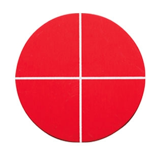 Alumíniová značka s krížom (červená)