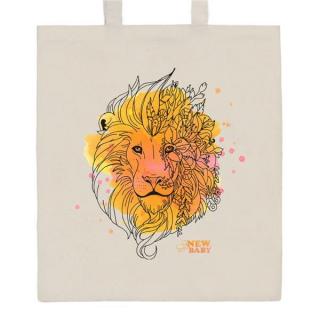Bavlnená nákupná taška prírodná Lev