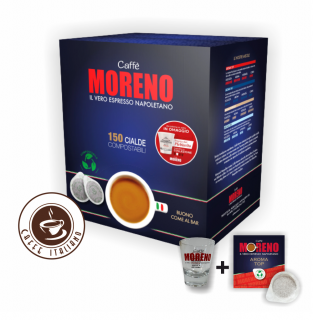 Caffe Moreno Aroma Top e.s.e.pody 150ks + pohárik grátis  75% Arabica 25% Robusta