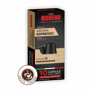 Caffe Moreno Nespresso Aluminium Aroma Espresso 10ks  Minimálna doba trvanlivosti 31/12/2024