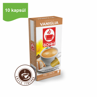 Kapsule Nespresso Bonini Vanilková káva 10ks  (káva + 1,2% vanilková aróma) Minimálna doba trvanlivosti 28/03/2024