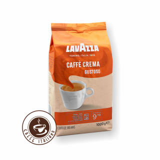 Lavazza Caffe Crema Gustoso zrnková 1kg  40% Arabica + 60% Robusta