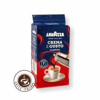 Lavazza Crema e Gusto Classico 250g mletá káva  20% Arabica + 80% Robusta