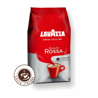 Lavazza Qualita Rossa zrnková káva 1kg  40% Arabica + 60% Robusta
