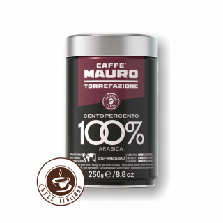 Mauro Centopercento 100% Arabica mletá káva v plechovke 250g  100% Arabica