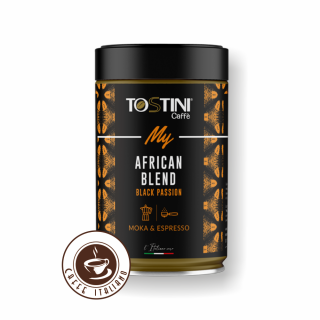 Mletá káva Tostini Coffee Africa 250g dóza  30% Arabica + 70% Robusta