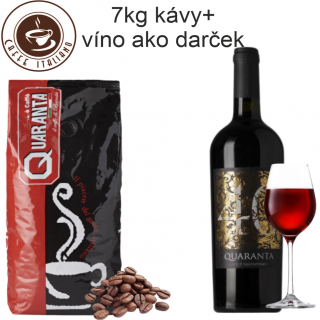 Quaranta Arabica 7kg + víno Salice Salentino