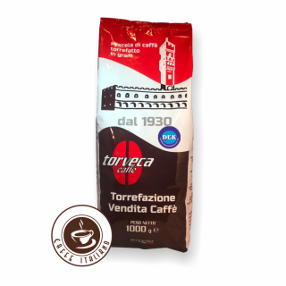 Torveca Dek bezkofeínová zrnková káva 1kg  30% Arabica + 70% Robusta