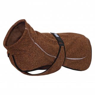 Flísová bunda pre psa Rukka Comfy Knit hnedá Veľkosť: 25