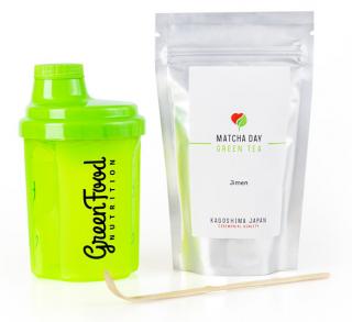 Matcha Day balík shaker zelený čaj - BIO Jimen 100 g (ALU sáčok)