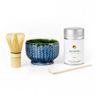 Matcha Day balík - Tradičná príprava zelený čaj - BIO Kasai 50g (plechovka)