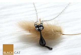 Strieborný náhrdelník s príveskom mačky striebro 925