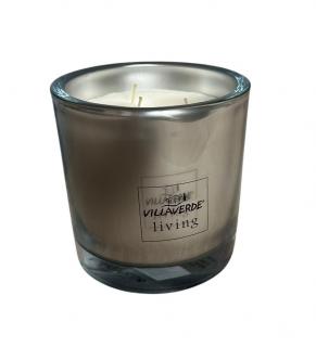 VillaVerde Scented candle 3 wicks 1650 g Druh barvy: Stříbrná