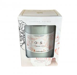 Vonná sviečka Roses Big Grey glass - sklo 800g
