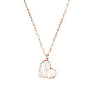NÁHRDELNÍK MOP HEART ROSE GOLD
