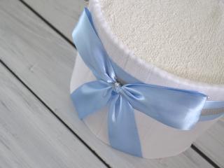 Mini plienková torta Farba plienkovej torty: Pre chlapčeka, Vel'kosť: Bábätko sa narodilo a má 3 mesiace