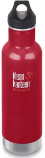 Klean Kanteen, Nerezová termofIaša, Insulated Classic w/Loop Cap - Mineral red, 592 ml