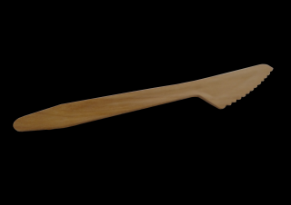 Kompostovateľný jednorazový drevený nôž 16,5cm balenie: balenie (100ks)