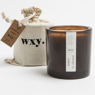 WXY. sviečka, Big amber - Bamboo & Bergamot Oil