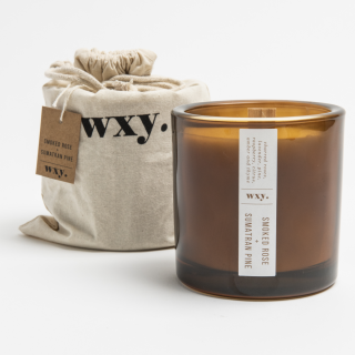 WXY. sviečka, Big amber - Smoked Rose & Sumatran Pine