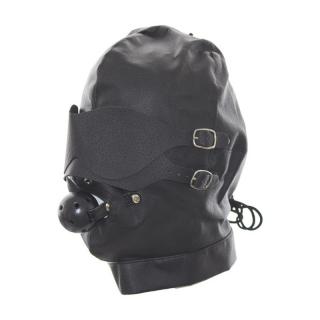 FETISH SET BLACK HOOD FULL MASK