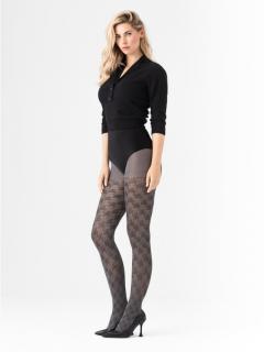 Dámske vzorované pančuchy Fashion lover 40DEN Farba: smoky, Veľkosť: 4 - L
