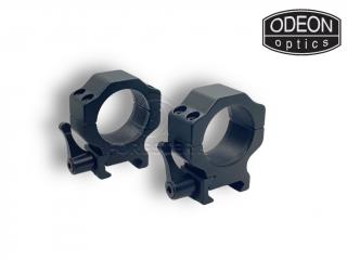 Dvojdielne duralové montážne krúžky ODEON - priemer 34mm - Výška 25mm