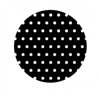 Bavlna bodky/puntíky - metráž s atestom Farba: čierna